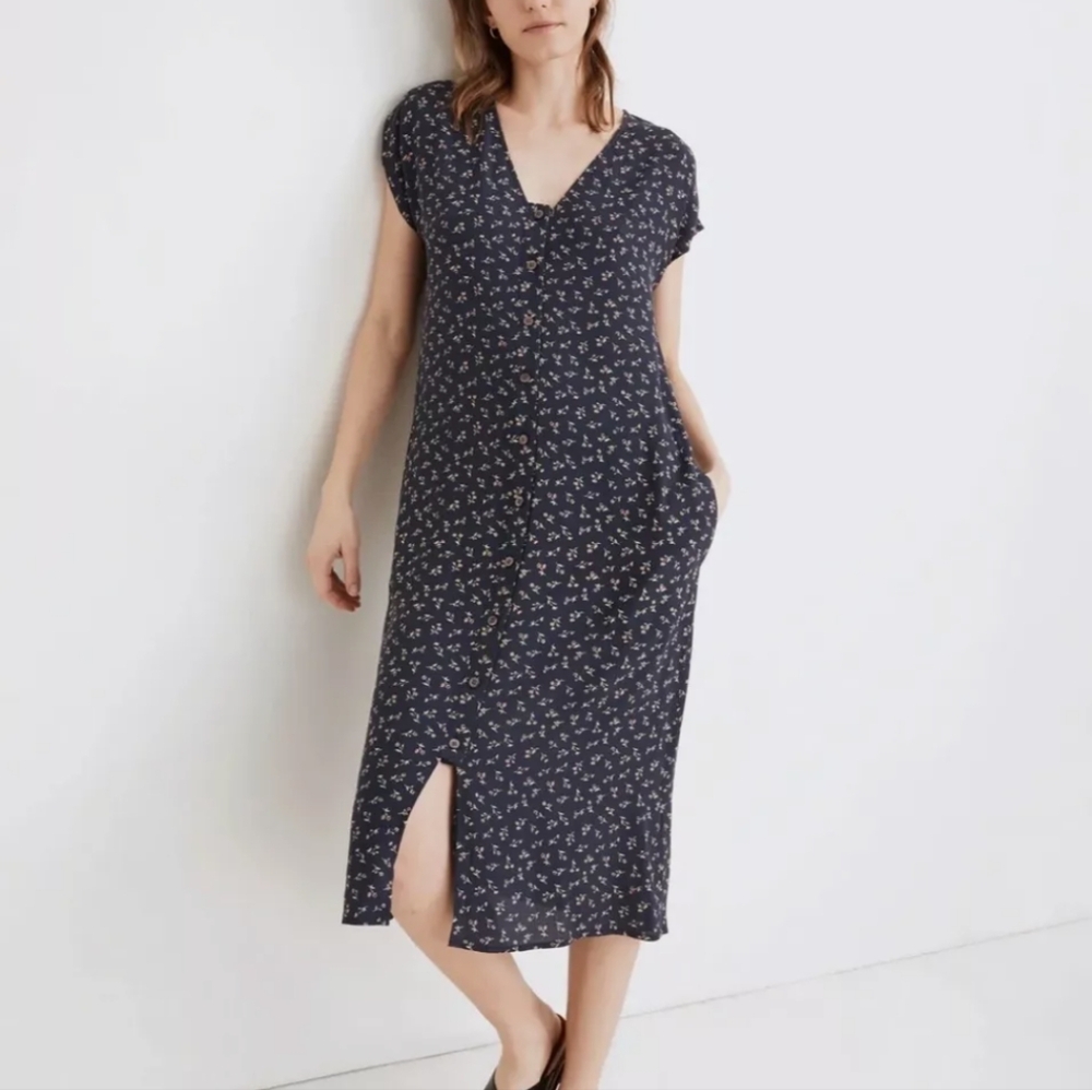 Madewell Easy Midi Dress in Spring FlingSize XXL